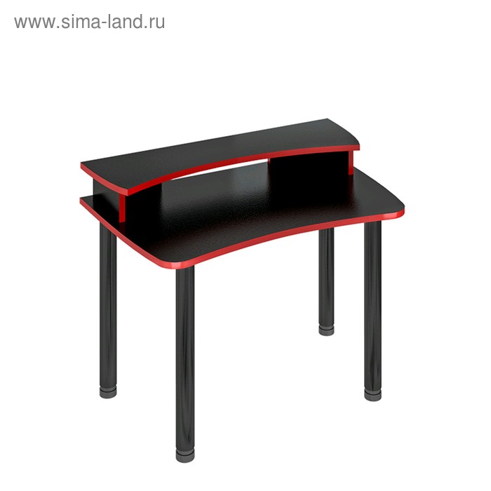 Стол с надстройкой «СКЛ Софт120МО», 1200 × 750 × 945 мм, цвет чёрный стол скл софт120мо с надстройкой 1200 × 750 × 950 мм цвет карамель