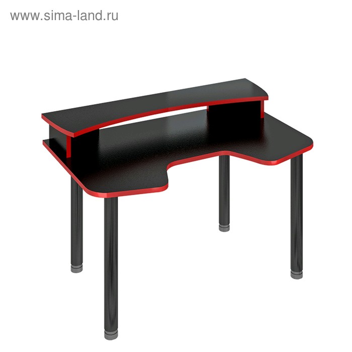 Стол с надстройкой «СКЛ Игр140МО», 1400 × 900 × 945 мм, цвет чёрный