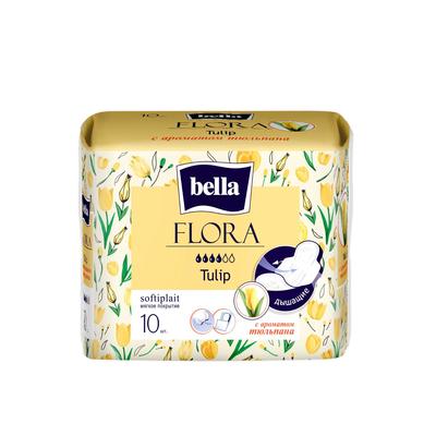 BELLA 10шт Прокладки гигиенические  FLORA Tulip