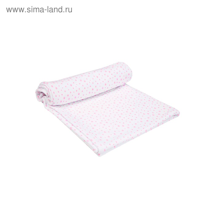 фото Плед двухслойный soft hugs, размер 85 × 95 см, розовые звёзды amarobaby