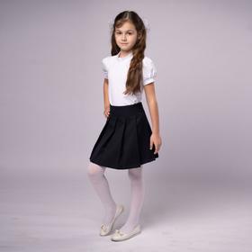 Школьная юбка для девочки, цвет чёрный, рост 134 Ош