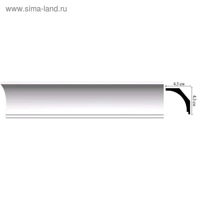 Плинтус 4,3х4,3х200 см, D109/36