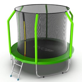 

Батут EVO JUMP Cosmo, d=244 см, с внутренней защитной сеткой и лестницей, цвет зелёный