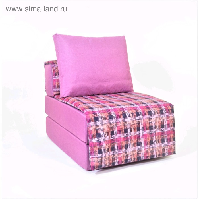 фото Кресло - кровать «харви» с накидкой - матрасиком, размер 75 х 100 см, сиреневый, квадро, рогожка wowpuff