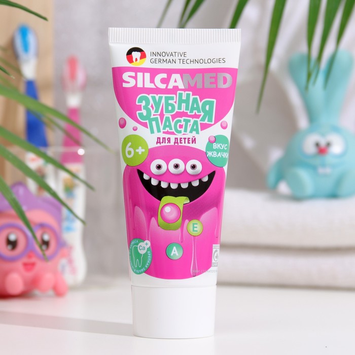 Детская зубная паста SILCAMED со вкусом жвачки silca детская зубная паста silcamed со вкусом жвачки