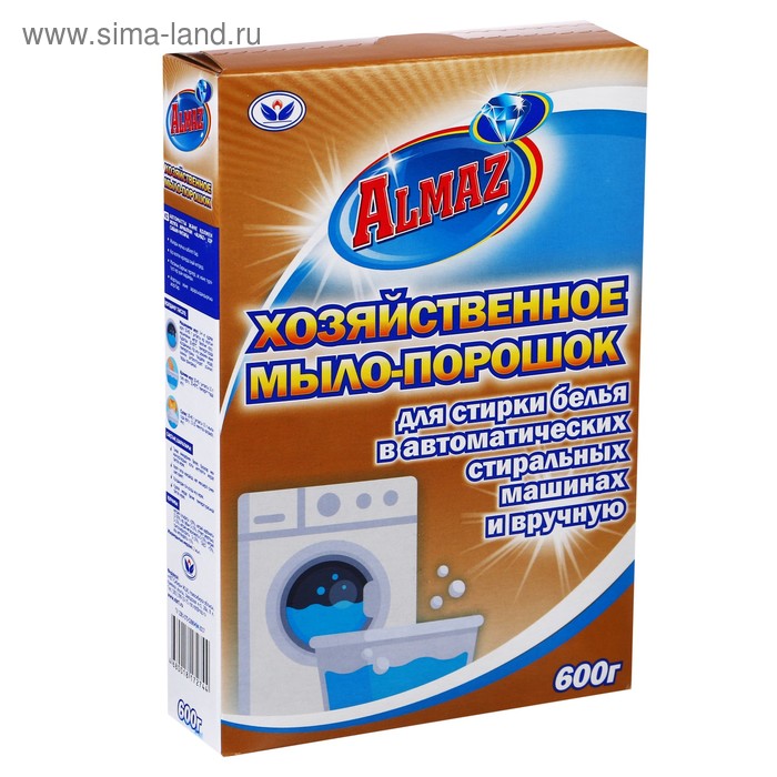 Almaz Хозяйственное Мыло-Порошок для автоматической и ручной стирки, 600 гр