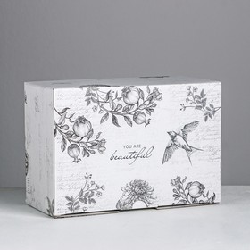 Коробка‒пенал, упаковка подарочная, «Шебби», 22 х 15 х 10 см