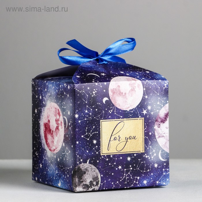Коробка подарочная складная, упаковка, «Космос», 12 х 12 х 12 см