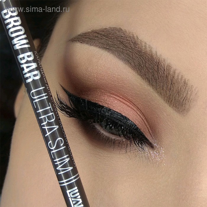 

Карандаш для бровей Luxvisage Brow Bar Ultra Slim, механический, тон 303 smoky