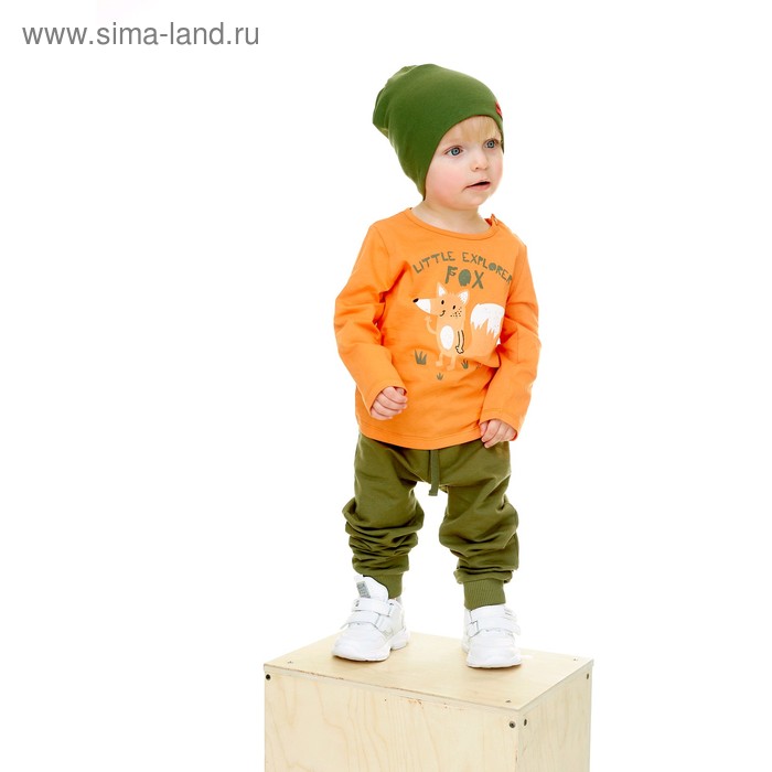 фото Футболка для мальчика, рост 86 см, цвет оранжевый umka