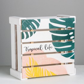 

Коробка деревянная подарочная Tropical life, 20 × 20 × 10 см