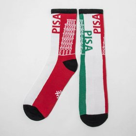 

Носки KAFTAN "Pisa" р. 41-44 (27-29 см), зелёный/красный