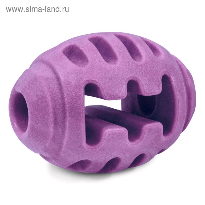 фото Игрушка для собак triol aroma "мяч для регби", tpr, аромат винограда, 8 см, фиолетовая