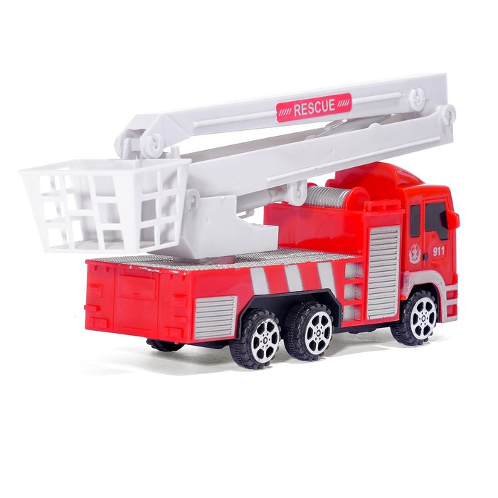 Машина инерционная "Пожарная бригада" и дорожные знаки, МИКС