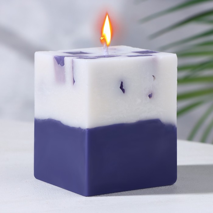 Свеча- куб с мозаикой Ягодная корзина ароматическая, 5×6 см