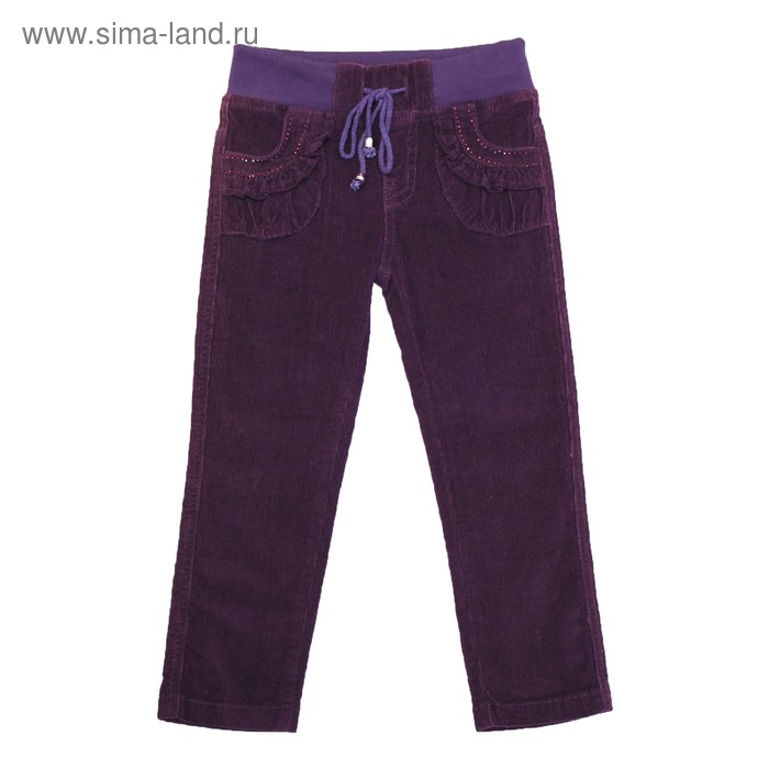 Брюки для девочек, рост 98 см, цвет фиолетовый полукомбинезон для девочек рост 98 см цвет фиолетовый