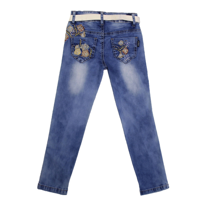 фото Джинсы для девочек, рост 116 см yuke jeans