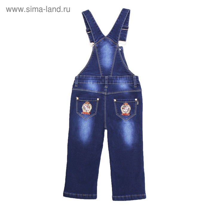 фото Комбинезон джинсовый для девочек утеплённый, рост 86 см yuke jeans