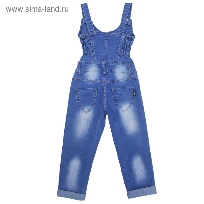 фото Комбинезон джинсовый для девочек, рост 98 см yuke jeans