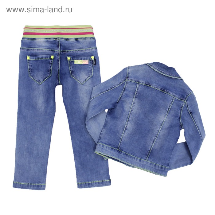 фото Костюм джинсовый для девочек, рост 86 см yuke jeans