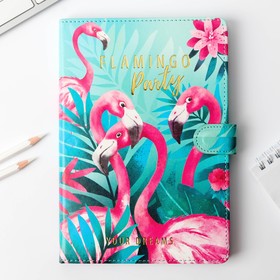 Ежедневник Flamingo Party, A5, 96 листов, PU от Сима-ленд