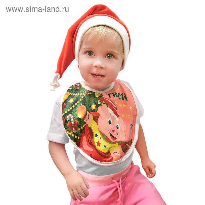 фото Карнавальный нагрудник «поросёнок в подарок», велюр, 1-3 года страна карнавалия