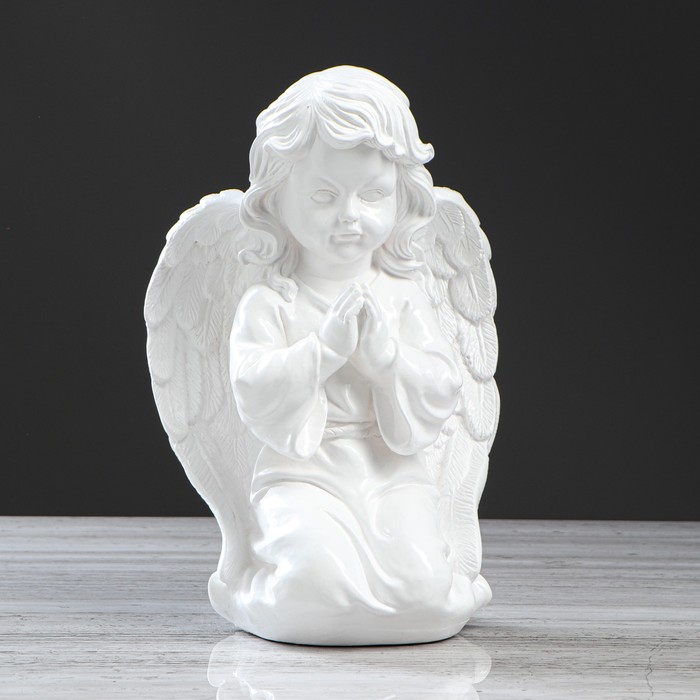 Статуэтка "Ангел Молящийся", белая, 33 см