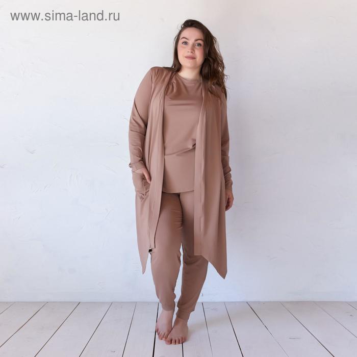 

Халат женский MINAKU: Mint & Chocolate цвет капучино, р-р 52