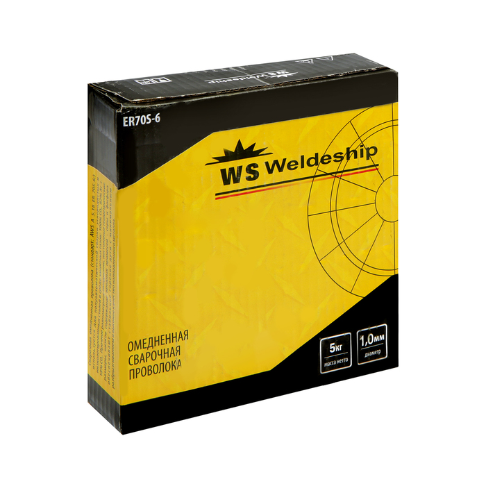 Проволока сварочная WS WELDESHIP ER70S-6, d=1 мм, 5 кг