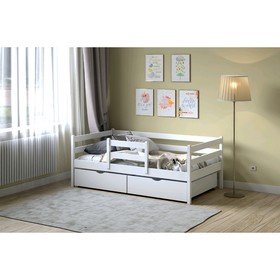

Кроватка Viki, спальное место 140х80 см, цвет белый, + ящики цвет белый