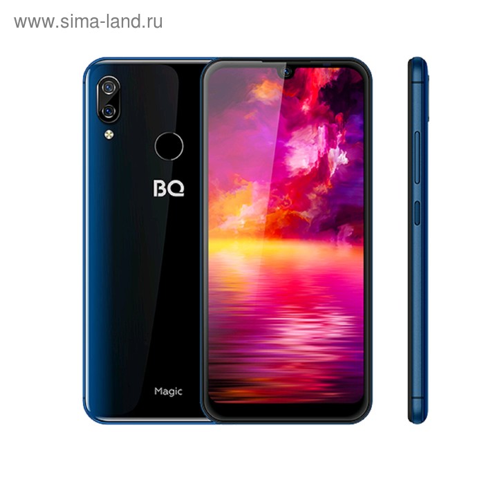 фото Смартфон bq s-6040l magic 6,09", ips, 32гб, 2гб, 13+2мп, 4g, android 9.0, тёмно-синий