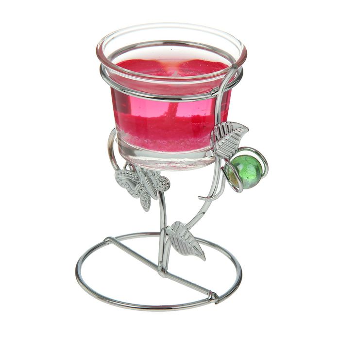 Подсвечник с гелевой свечой "Бабочка"