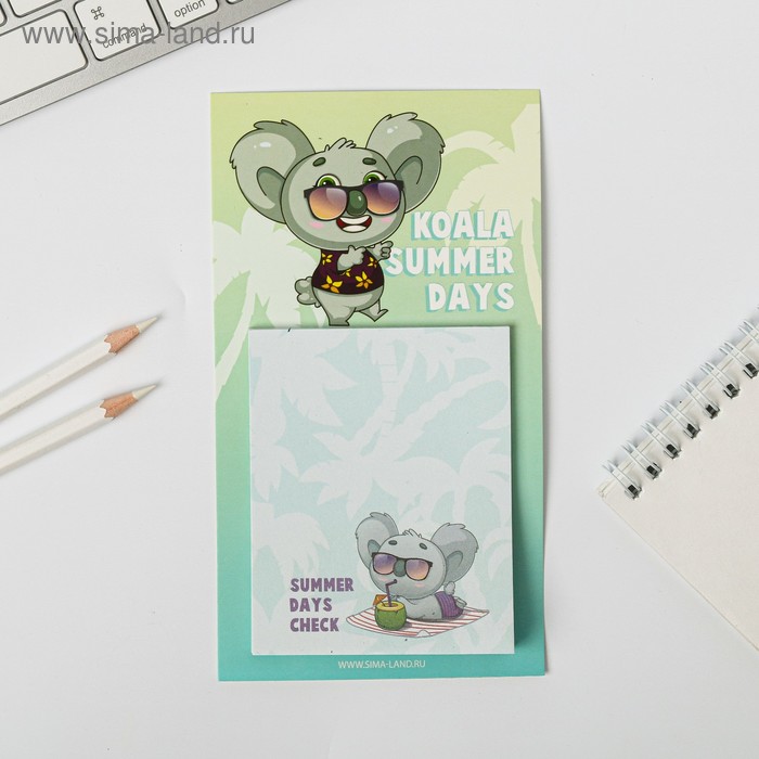 

Блок бумаги для записи на магните Koala summer days, 30 листов