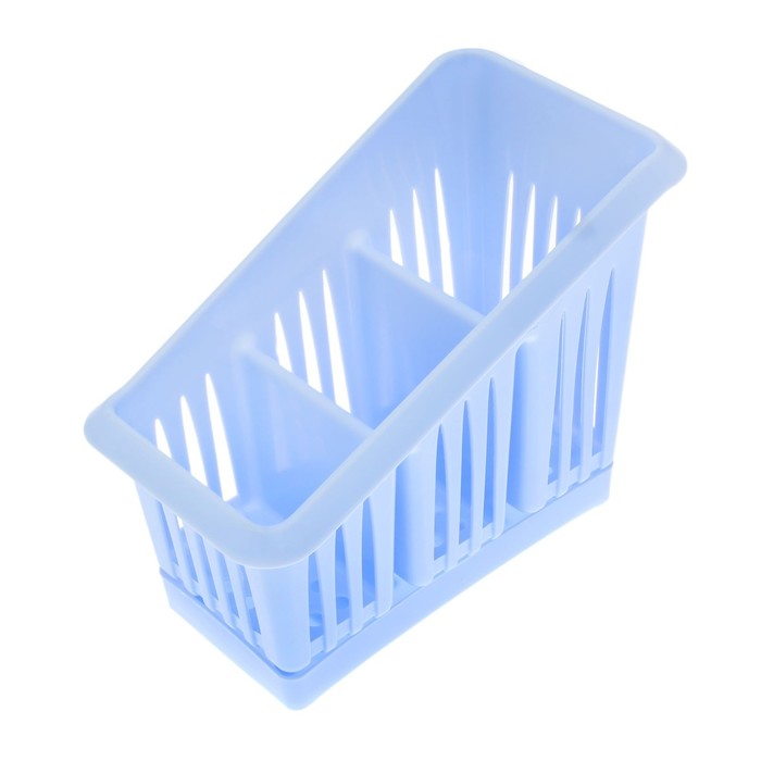 Сушилка для столовых приборов "Лилия", 3 секции, поддон, цвет МИКС