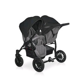 

Коляска для двойни 2 в 1 Riko Basic Saxo, цвет 04 графитово-чёрный