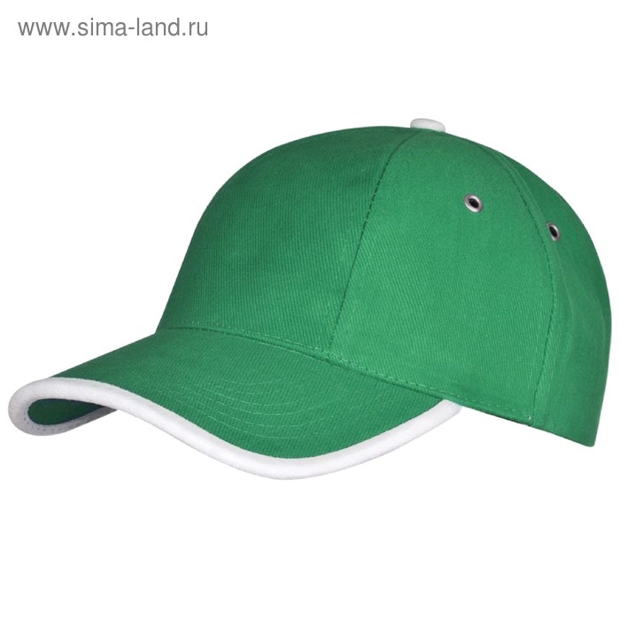 Бейсболка Unit Trendy, размер 56-58, цвет зелёный с белым