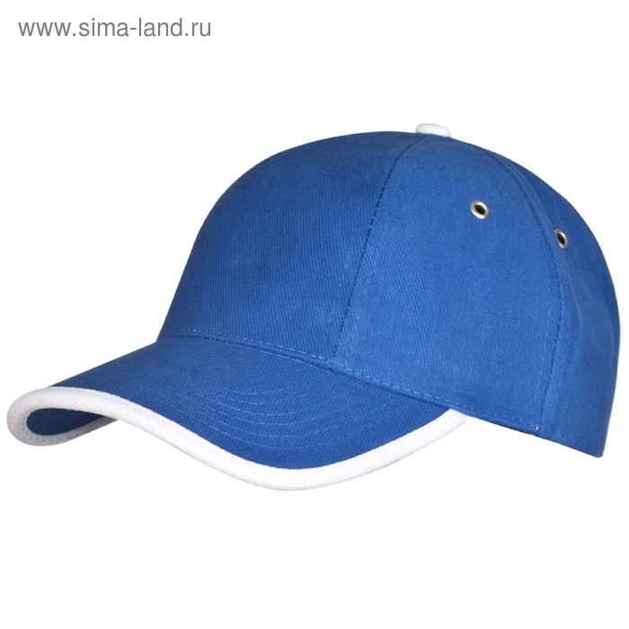Бейсболка Unit Trendy, размер 56-58, цвет ярко-синий, с белым