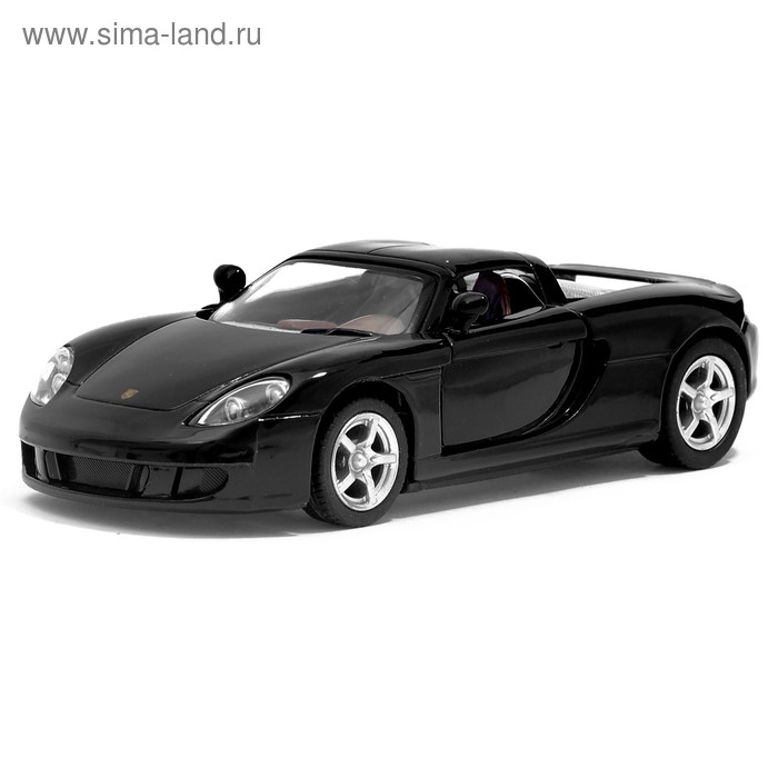 Металлический транспорт  Сима-Ленд Машина металлическая Porsche Carrera GT, 1:36, открываются двери, инерция, цвет чёрный