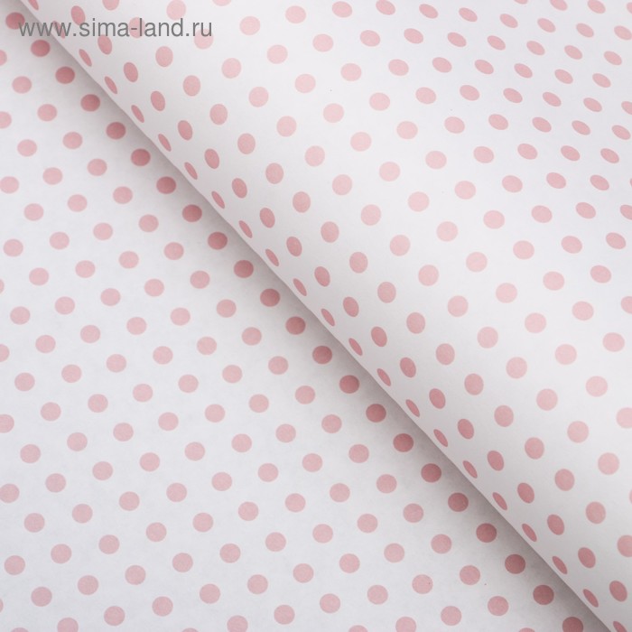 

Бумага упаковочная, "Горох малый", крафт, розовая, 50 х 70 см