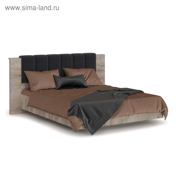 фото Кровать с мягким изголовьем «джулия», 1600 × 2000 мм, подъёмный механизм, цвет крафт серый imperial
