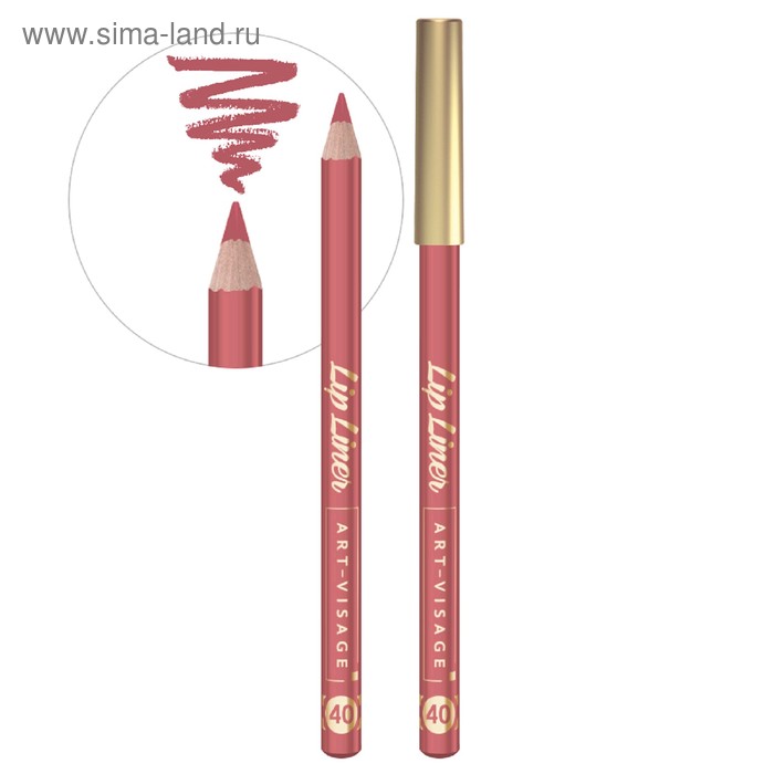 Карандаш для губ Art-Visage Lip liner, оттенок 40 карандаш для губ art visage lip liner 40 розовый беж 1 3г