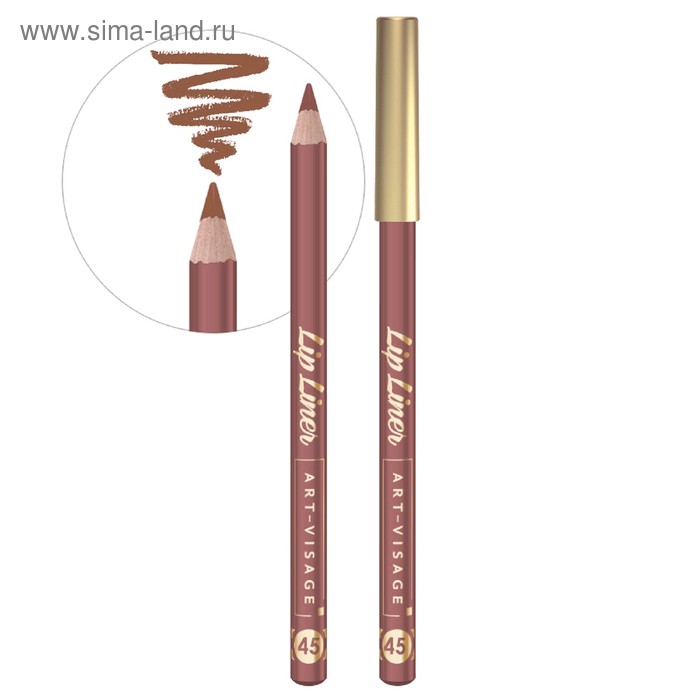 Карандаш для губ Art-Visage Lip liner, оттенок 45 карандаш для губ art visage lip liner 45 натурально коричневый 1 3г