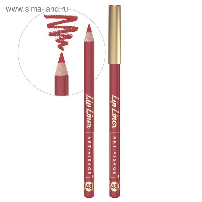 Карандаш для губ Art-Visage Lip liner, оттенок 48 карандаш для губ art visage lip liner 48 карамельный 1 3г