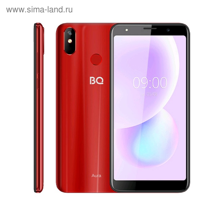 фото Смартфон bq s-6022g aura 5,99", 16гб, 2гб, 8мп, 3g, android 9.0, красный