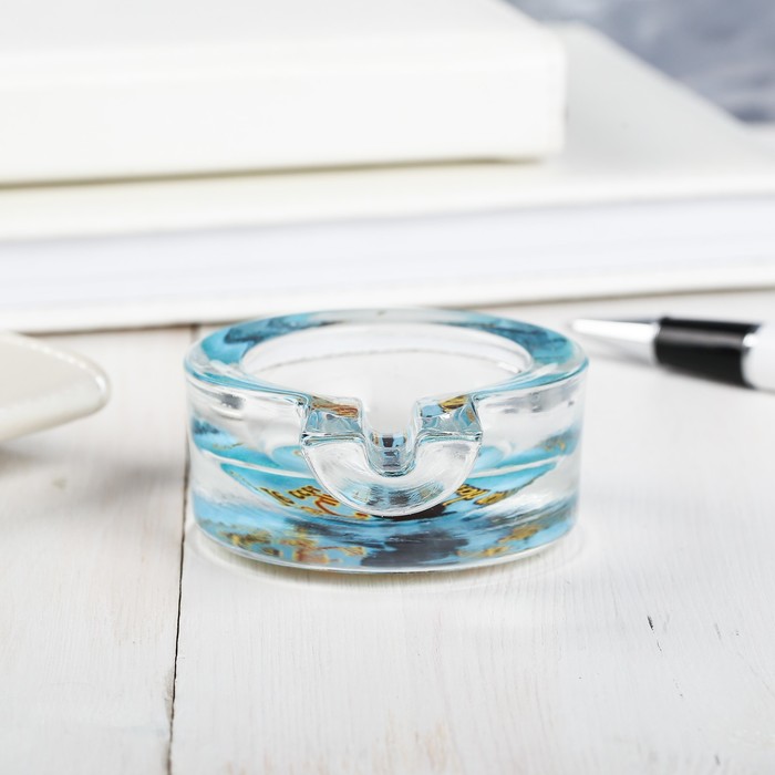 Пепельница c отливкой под сигарету "Носи усы!"