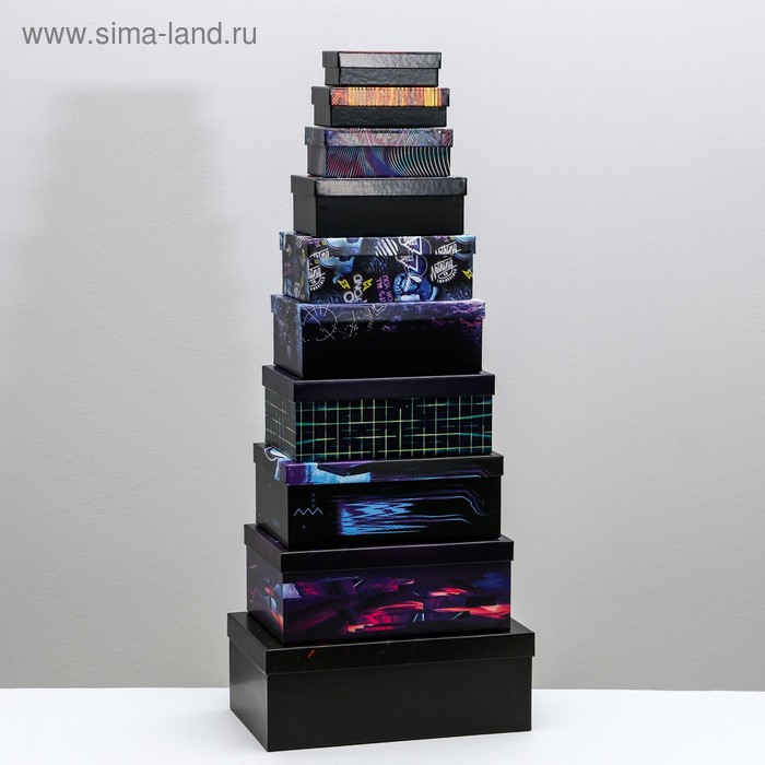 

Набор подарочных коробок 10 в 1 «Неон», 12 × 7 × 4 - 32.5 × 20 × 12.5 см