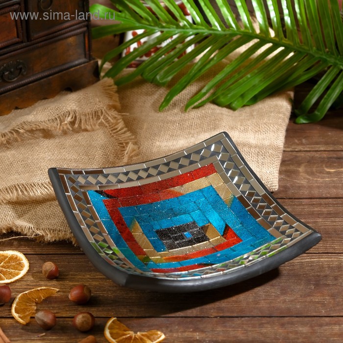 фото Тарелка декоративная "амира" керамика 20х20х5 см