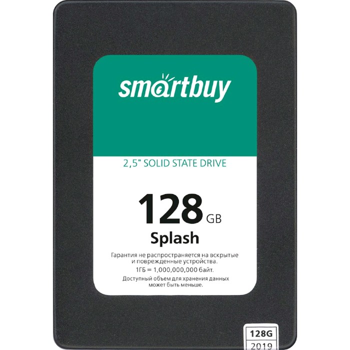 Накопитель SSD SmartBuy Splash SBSSD-128GT-MX902-25S3, 128Гб, SATA-III, 2,5