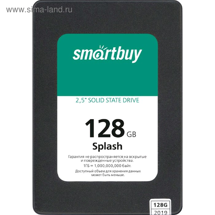 

Накопитель SSD SmartBuy Splash SBSSD-128GT-MX902-25S3, 128Гб, SATA-III, 2,5", 3D TLC