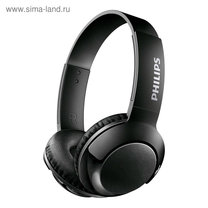 Наушники Philips shb 3075BK накладные, с микрофоном, беспроводные, чёрные наушники с микрофоном philips tae1126 black